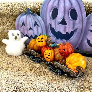 Snow village Halloween department, 56 haunted rails lit ceramic